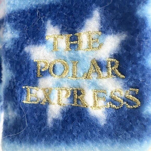 The Polar Express White Bear 11” Plush Blue Hat Scarf  Christmas Winter Toy - Picture 4 of 6